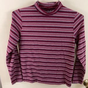 Woolrich cotton striped red turtleneck top sz S